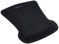 Amazon Basics Ergonomic Mouse Pad with Wrist Support for Pain Relief, Gel-Filled Cushion, Non-Slip Rubber Grip Base, 10.1 x 8.1 Inches, Black
