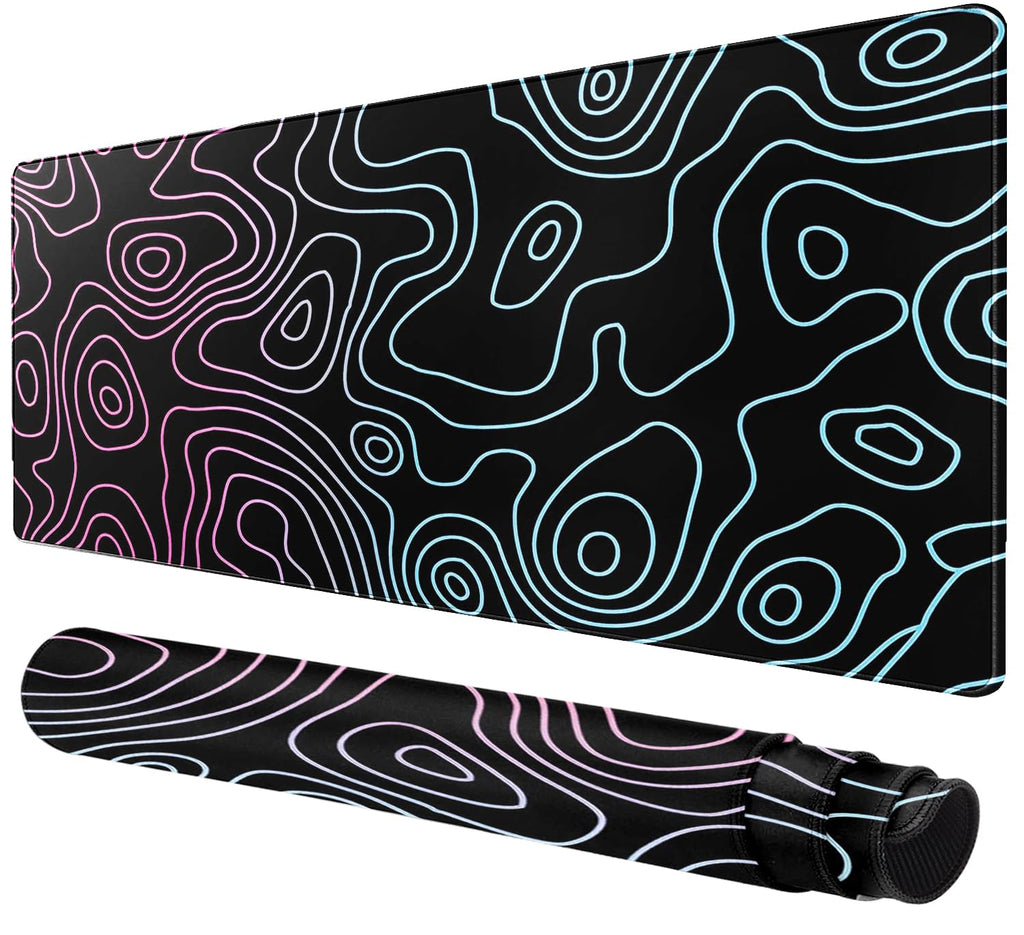 Rcege Large Gaming Mouse Pad Extended Desk Mat with Non Slip Stitched Edge