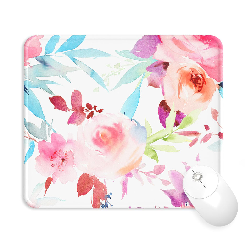 eulps Mouse Pad with Wrist Rest, Comfortable Computer Mousepad with Gel Wrist Support Smooth Surface and Non-Slip PU Base for Pain Relief, Laptop, Office & Home (Rose)