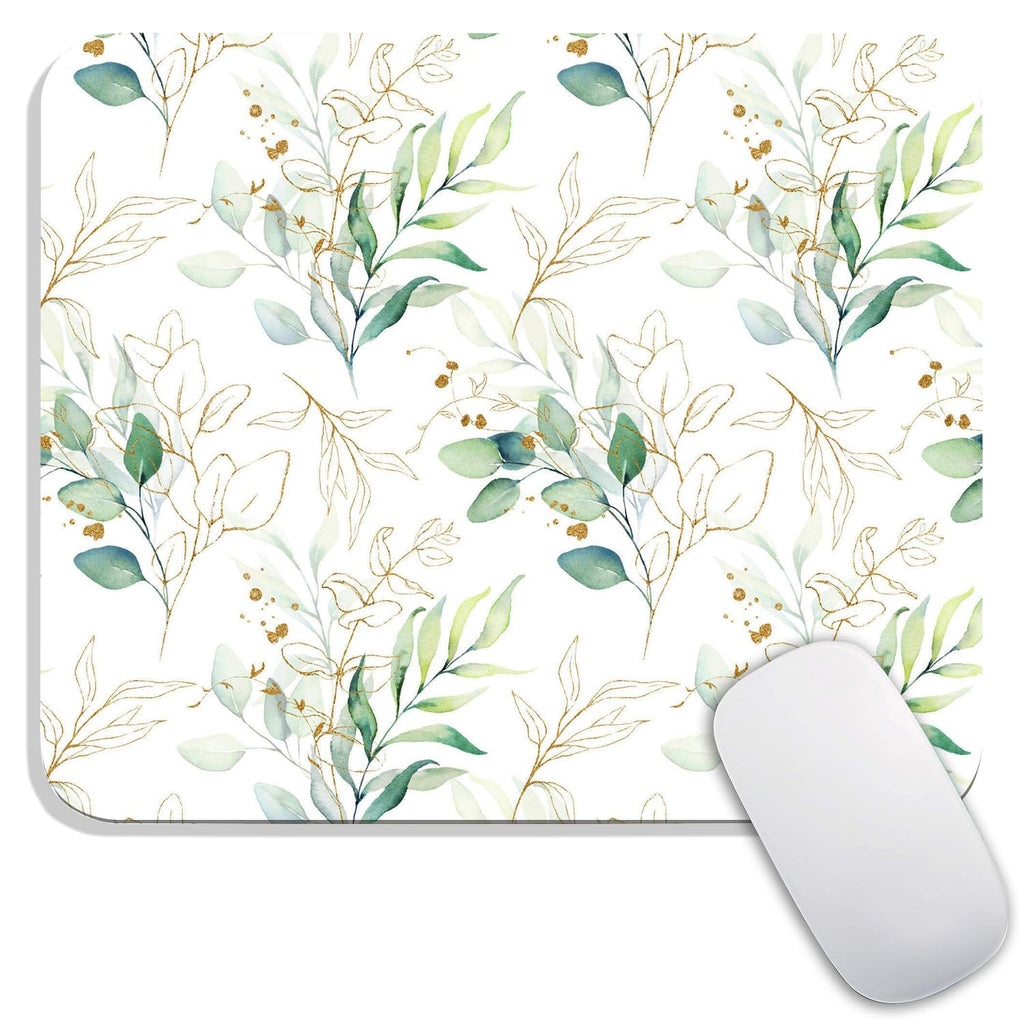 Square Mouse Pad Beautiful Flowers Plants, Personalized Premium-Textured Custom Mouse Mat Design, Washable Mousepad Cloth, Non-Slip Rubber Base Computer Mouse Pads for Wireless Mouse