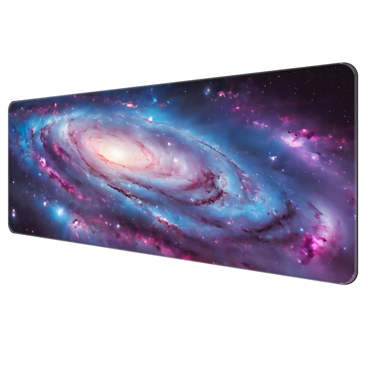 Large Thin Mouse Pad with Stitched Edges, Galaxy Space