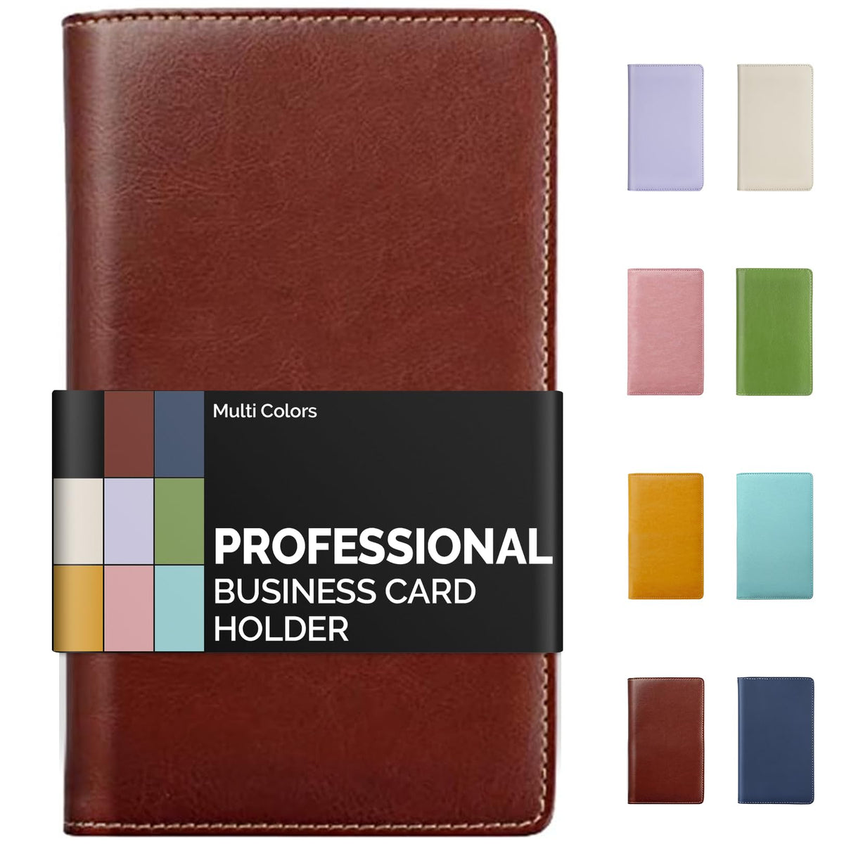 Sooez Leather Professional Business Card Book Holder Organizer for 240 Card
