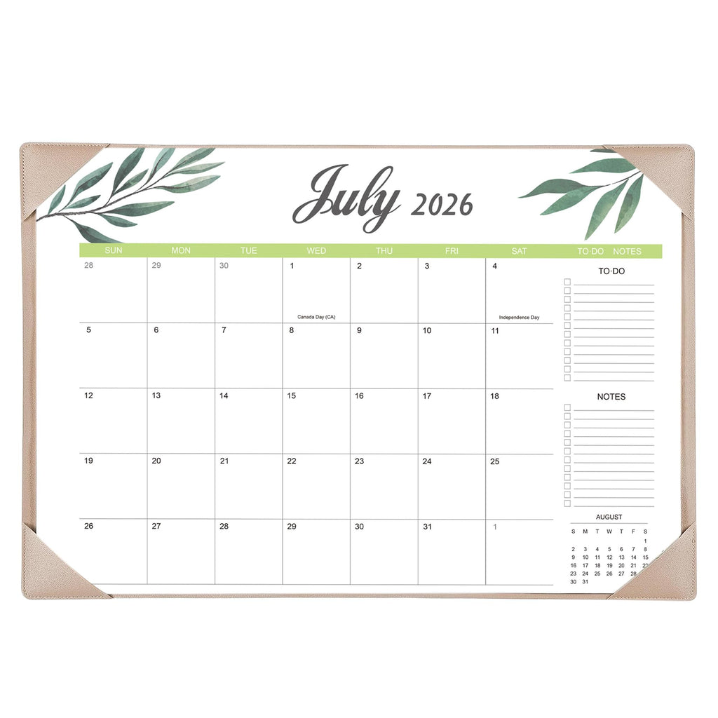 Desk Calendar 2026-2027 with Desk Mat – 22" x 17" Large Desk Pad Calendar Runs from July 2026 to December 2027, Office Supplies Desktop Monthly Calendar for Home & Office