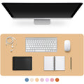 Leather Desk Pad Protector,Non-Slip Desk Pad(Black, 23.6" x 13.7")