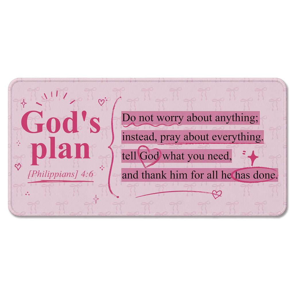 Inspirational Christian God Says I Am Mouse Pad, Minimalist Boho Floral Bible Verse Affirmation Mouse Pads Mousepad for Home Office Dorm Computers Laptop Supplies Desk Accessories, 9.5x7.9 Inch
