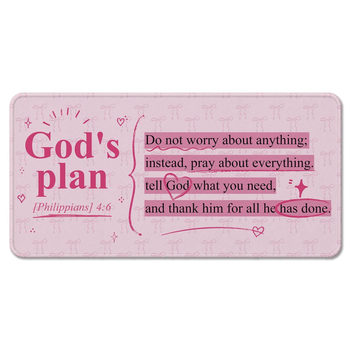 Inspirational Christian God Says I Am Mouse Pad, Minimalist Boho Floral Bible Verse Affirmation Mouse Pads Mousepad for Home Office Dorm Computers Laptop Supplies Desk Accessories, 9.5x7.9 Inch