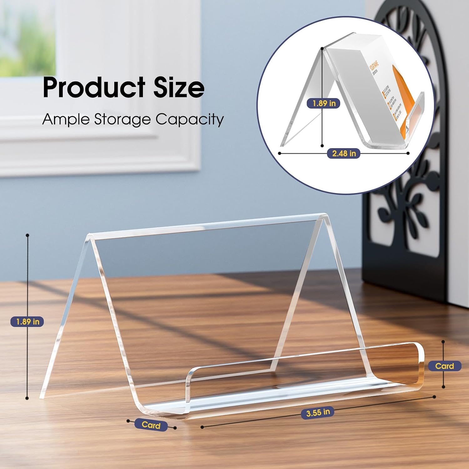 MaxGear Acrylic Business Card Holder 3 Pack