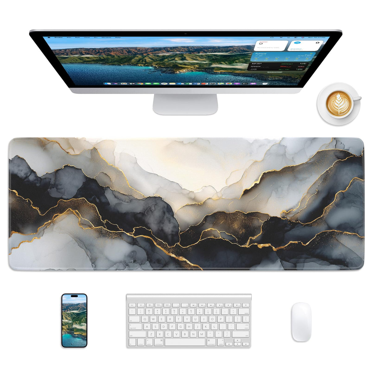 Mouse Pad 31.5x11.8in Large Desk Mat Non-Slip for Office