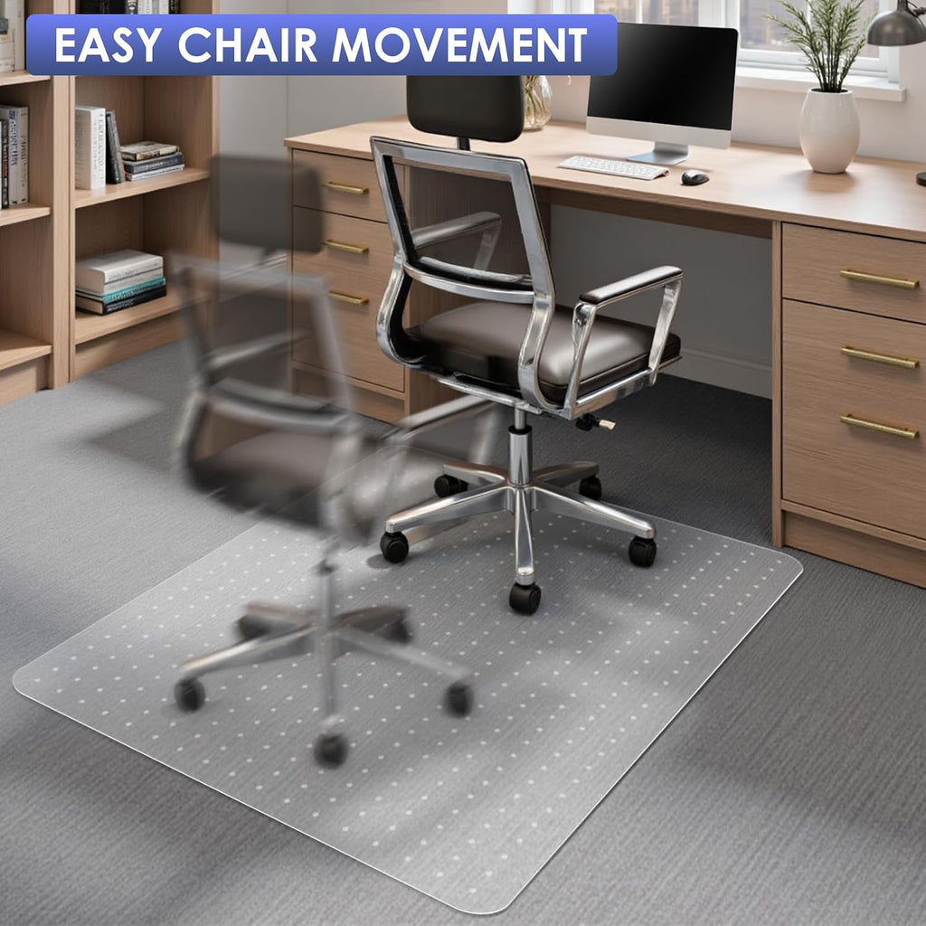 Kuyal Office Chair Mat for Carpet, Clear Heavy Duty Computer Chair Mat