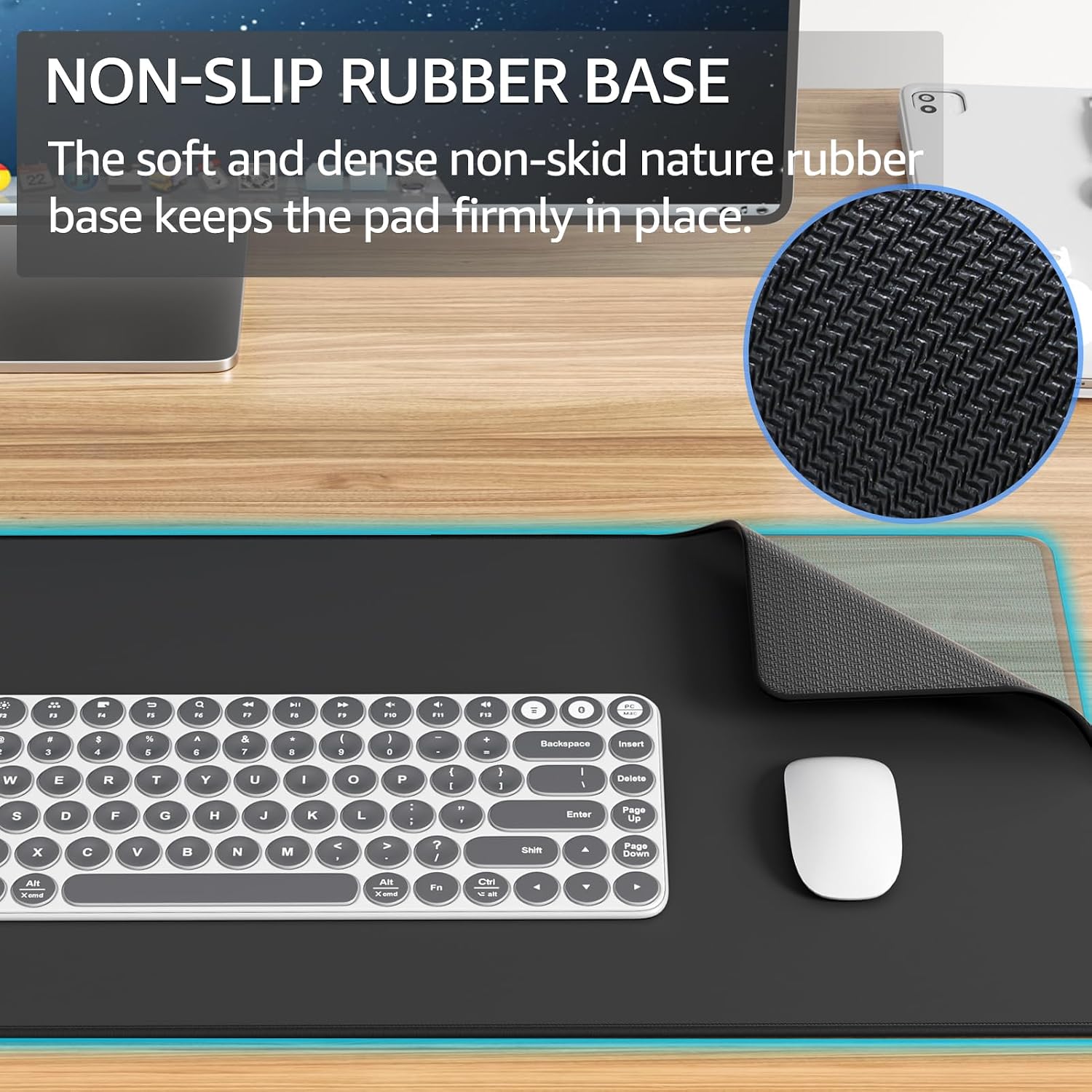KTRIO Large Gaming Mouse Pad Desk Mat for Gamer, 31.5" x 15.7", Black, XXL