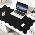 Scalloped Computer Desk Mat for Protection, 31.5 x 15.7 in, Pink