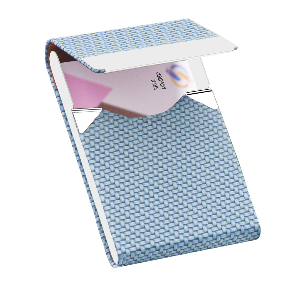 Business Card Holder PU Leather&Metal Business Card Case,Black1