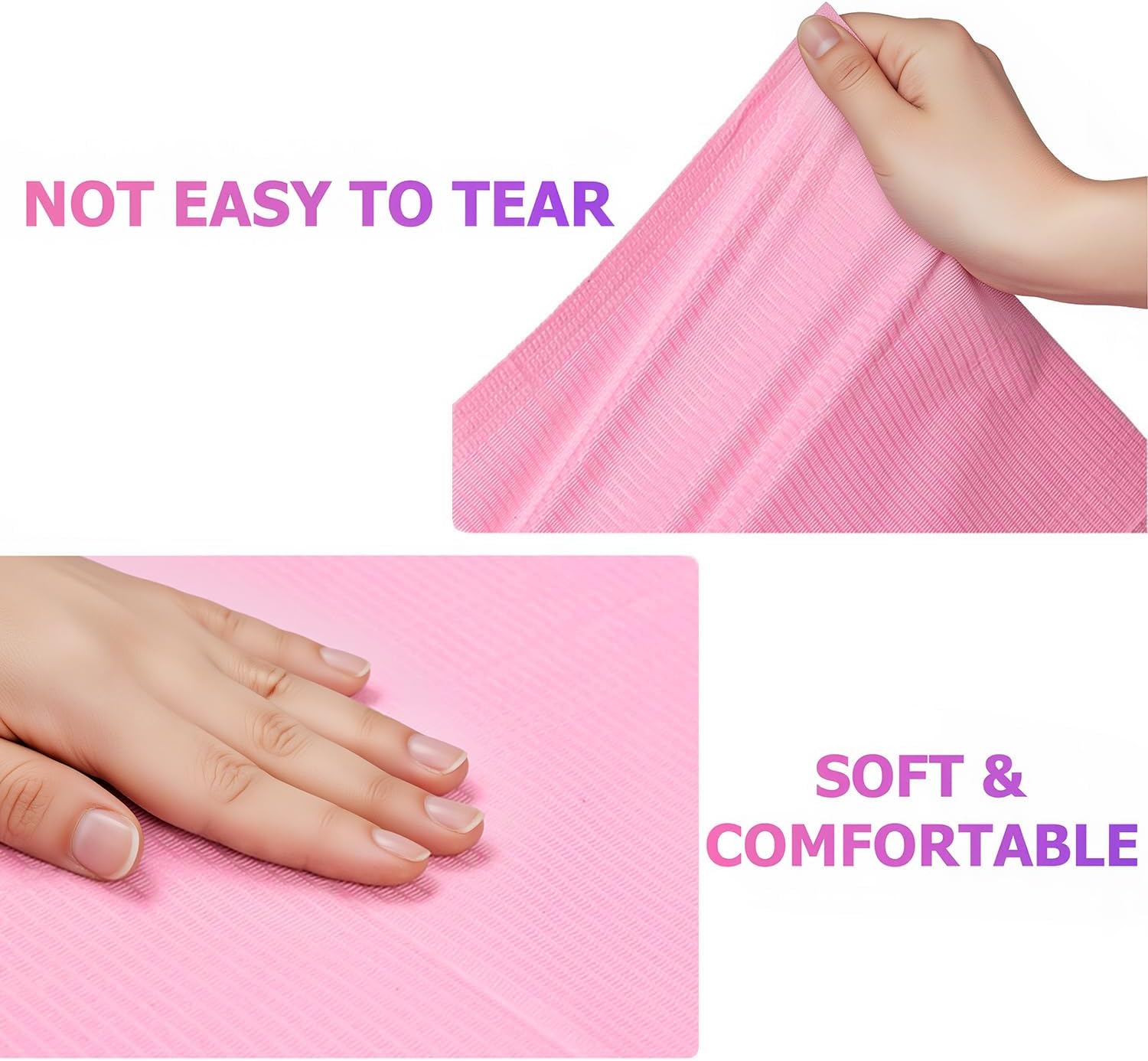 Makartt 50 Pcs Pink Disposable Nail Mats, 18"x13" Waterproof