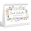SKYDUE Small Desk Calendar 2026-2027, Jul. 2026- Dec. 2027, 8x6 Compact Standing Flip Desktop Calendar, Leaf