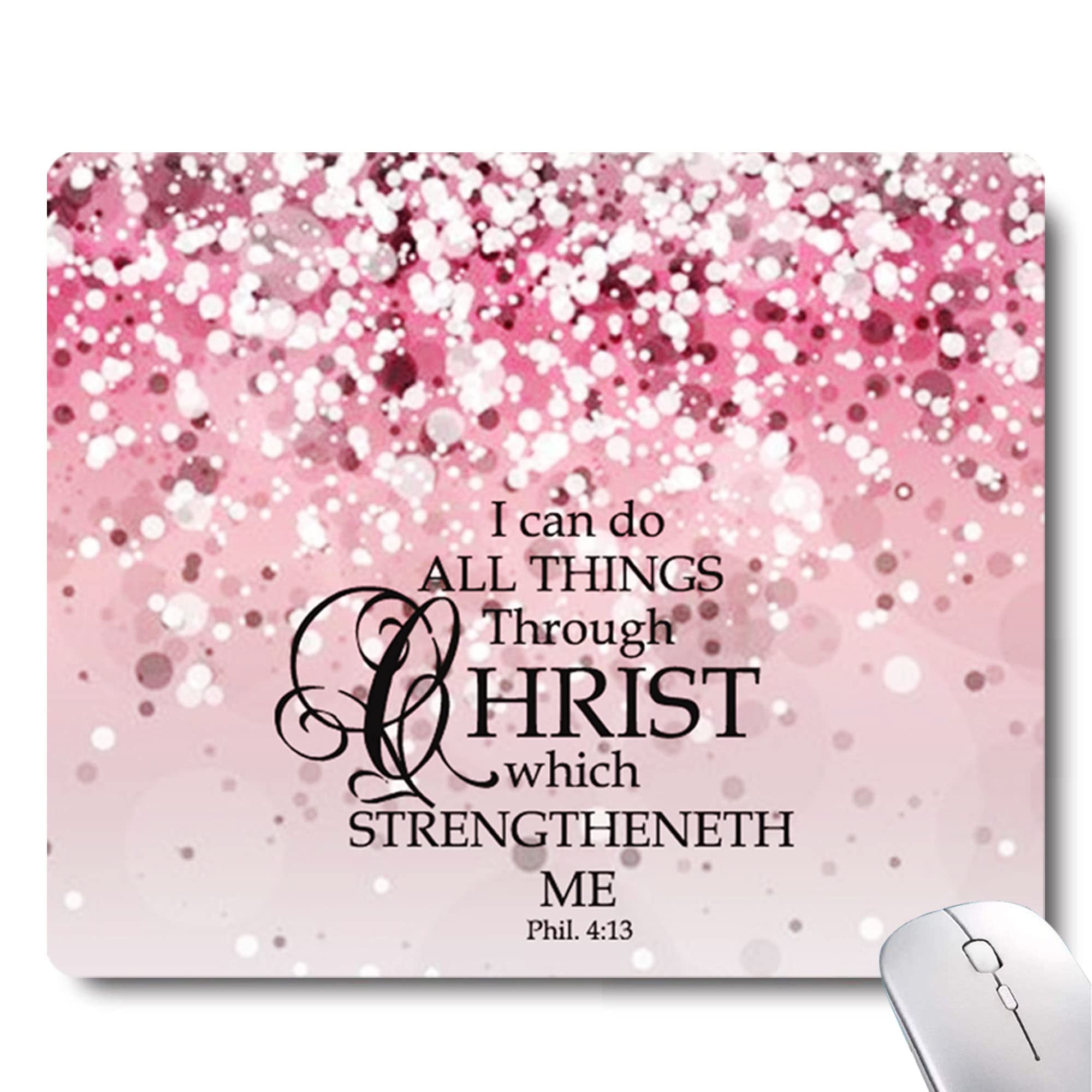 Gorgeous Flowers Plants Mouse Pad,Pink Floral Rose Mouse Pads for Desk,Soft Computer Mouse Mat Cute Mousepad Cloth Computer Mouse Pads for Women,Square Waterproof Non-Slip Rubber Base MousePads