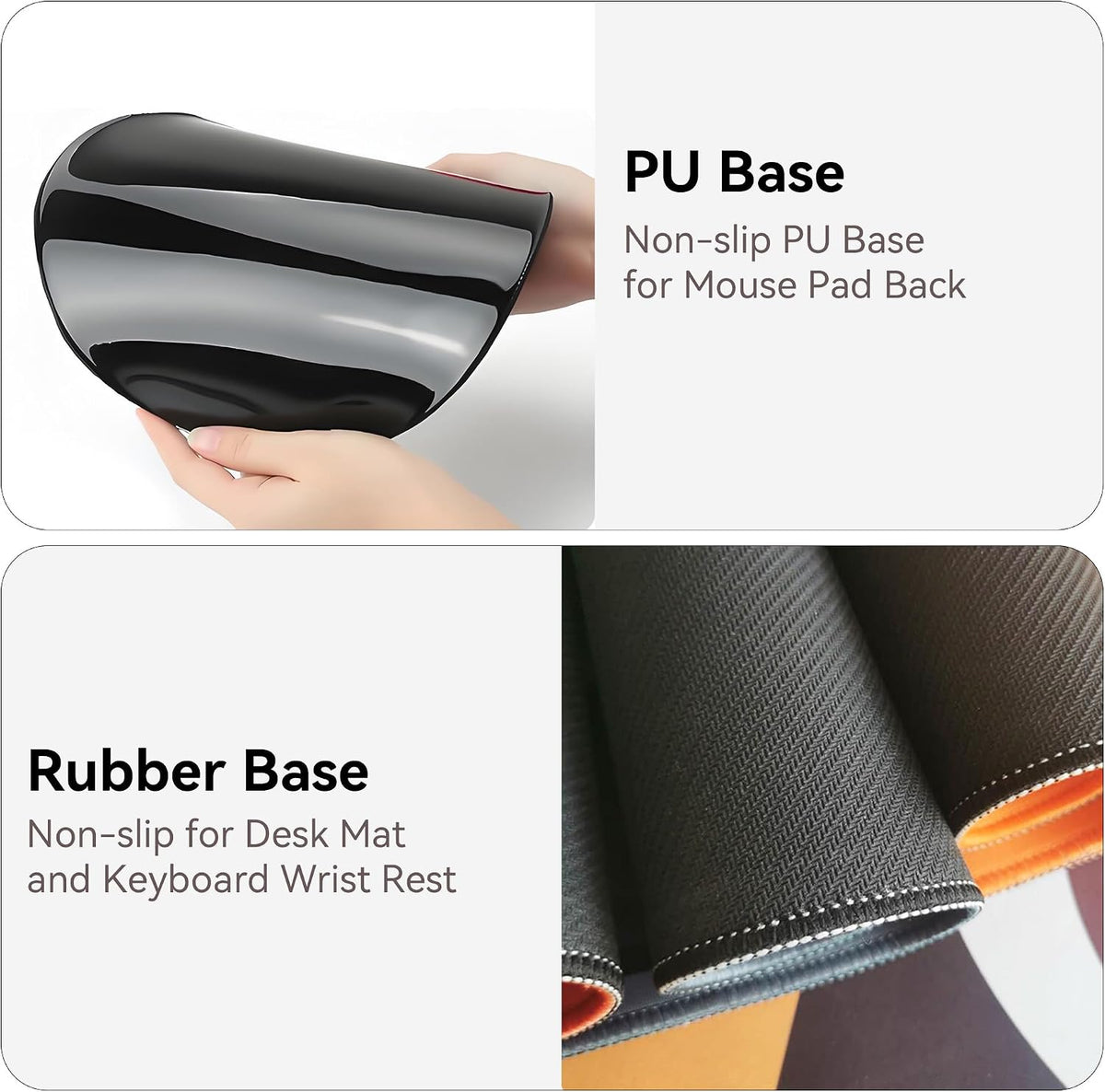 Desk Mat Set Keyboard and Mouse Pad with Wrist Rest Support