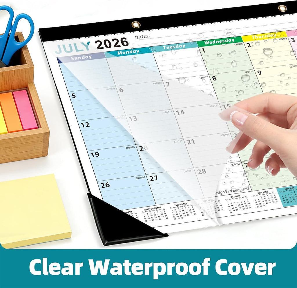 ZTX Desk Calendar 2026-2027 18 Month Big Planner Colorful