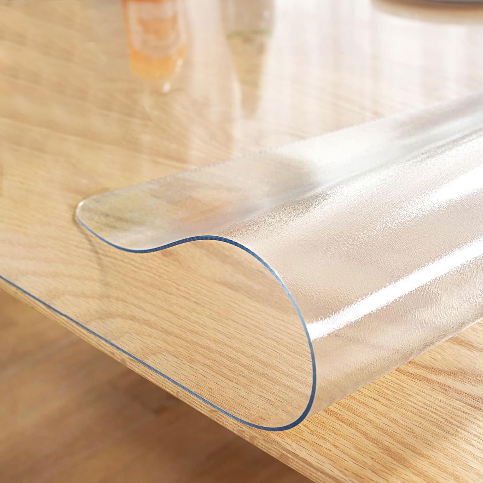 LovePads Clear Desk Mat 16x36 in, 1.5mm Thick Plastic Table Cover Protector