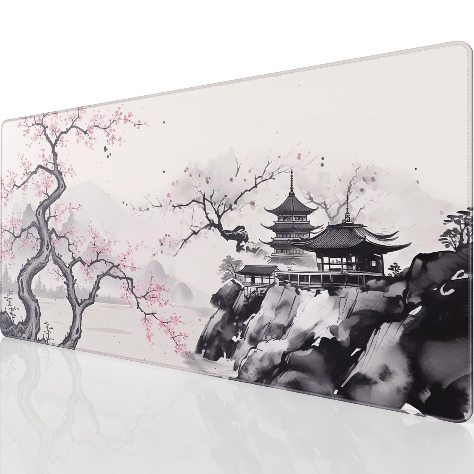 KTRIO Large Gaming Mouse Pad Desk Mat for Gamer, 31.5" x 15.7", Black, XXL