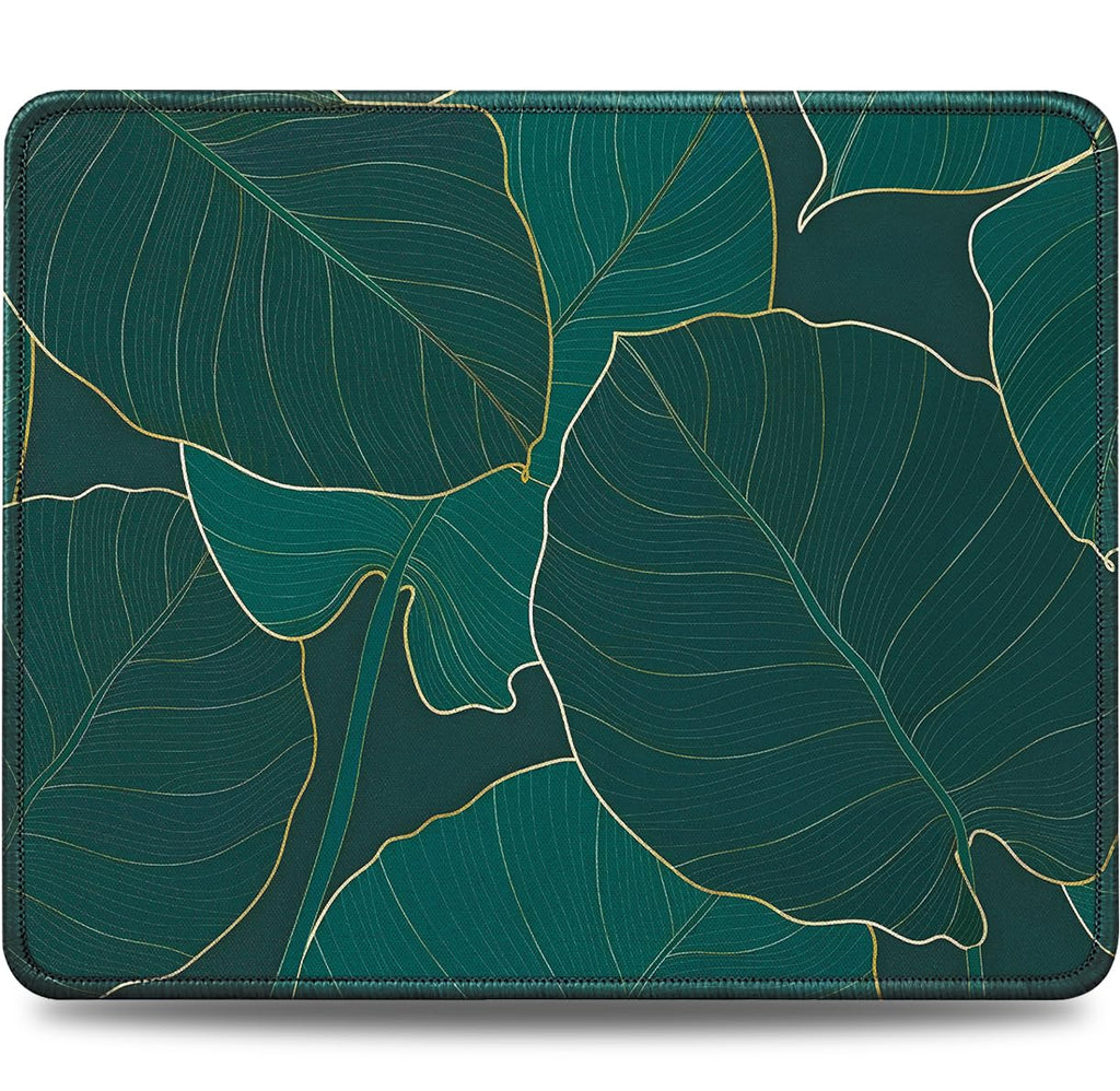 JIKIOU Mouse Pad with Stitched Edge, Perfect Size-10.2x8.3in Black