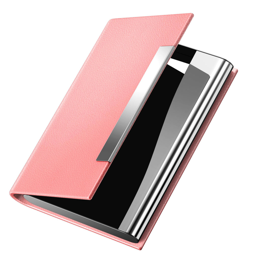Padike Business Card Holder/ Case Professional PU Leather & Stainless Steel Multi Wallet Credit Card ID Case/Holder for Men & Women. (Black)