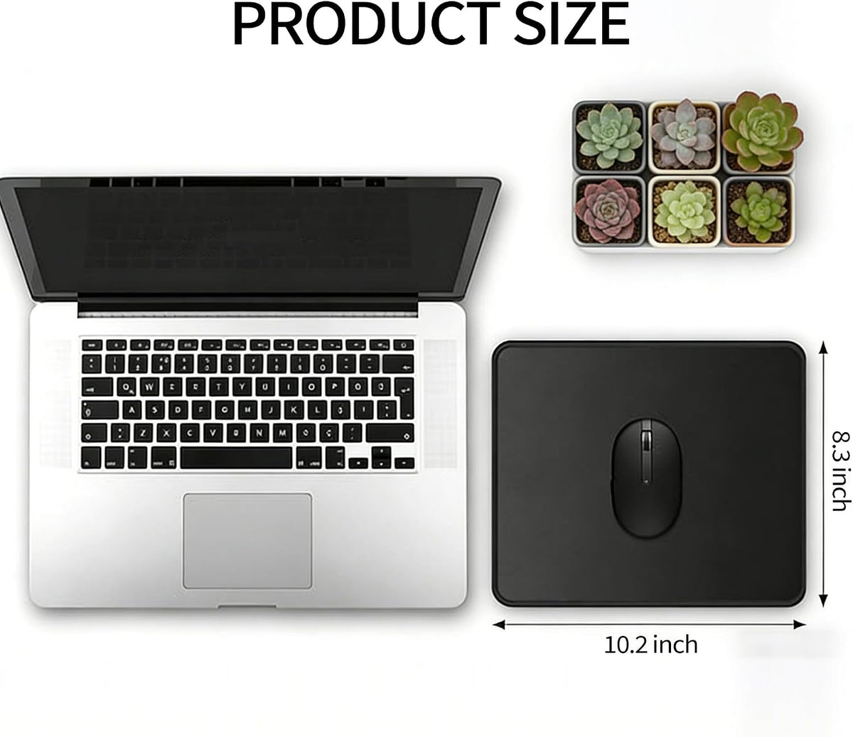 12 Pack Mouse Pads Bulk, Black Mouse Pads for Desk, Office and School