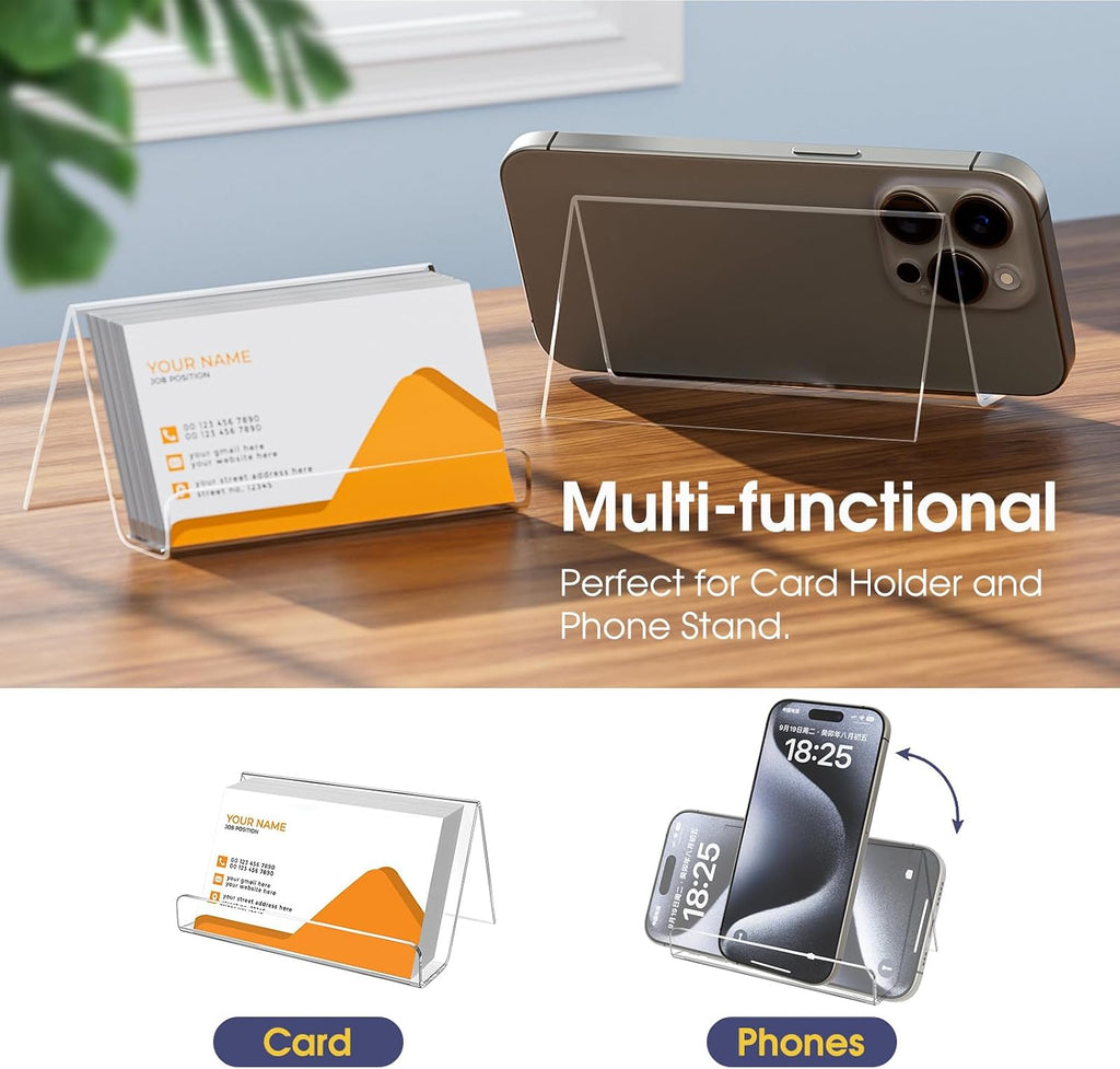 MaxGear Acrylic Business Card Holder 3 Pack