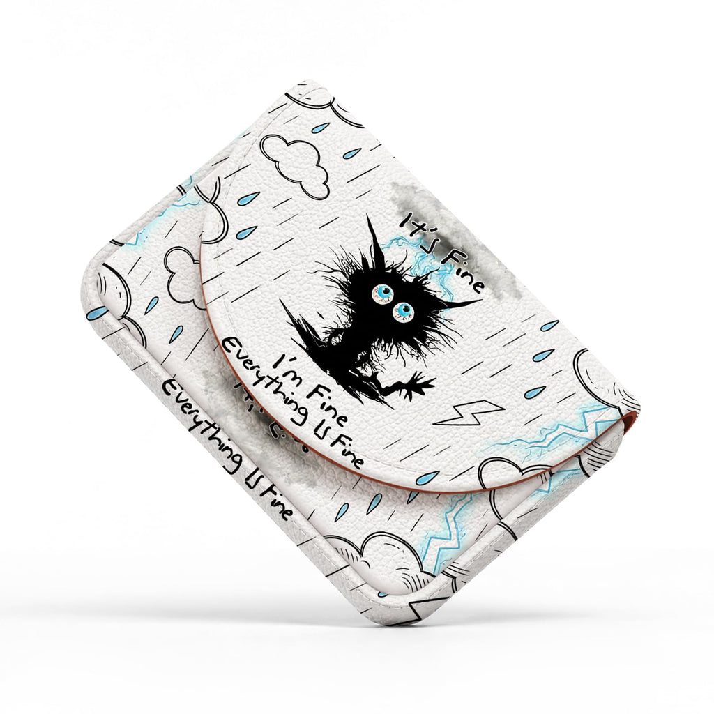 Business Card Holder，PU Leather Business Card Case Wallet White