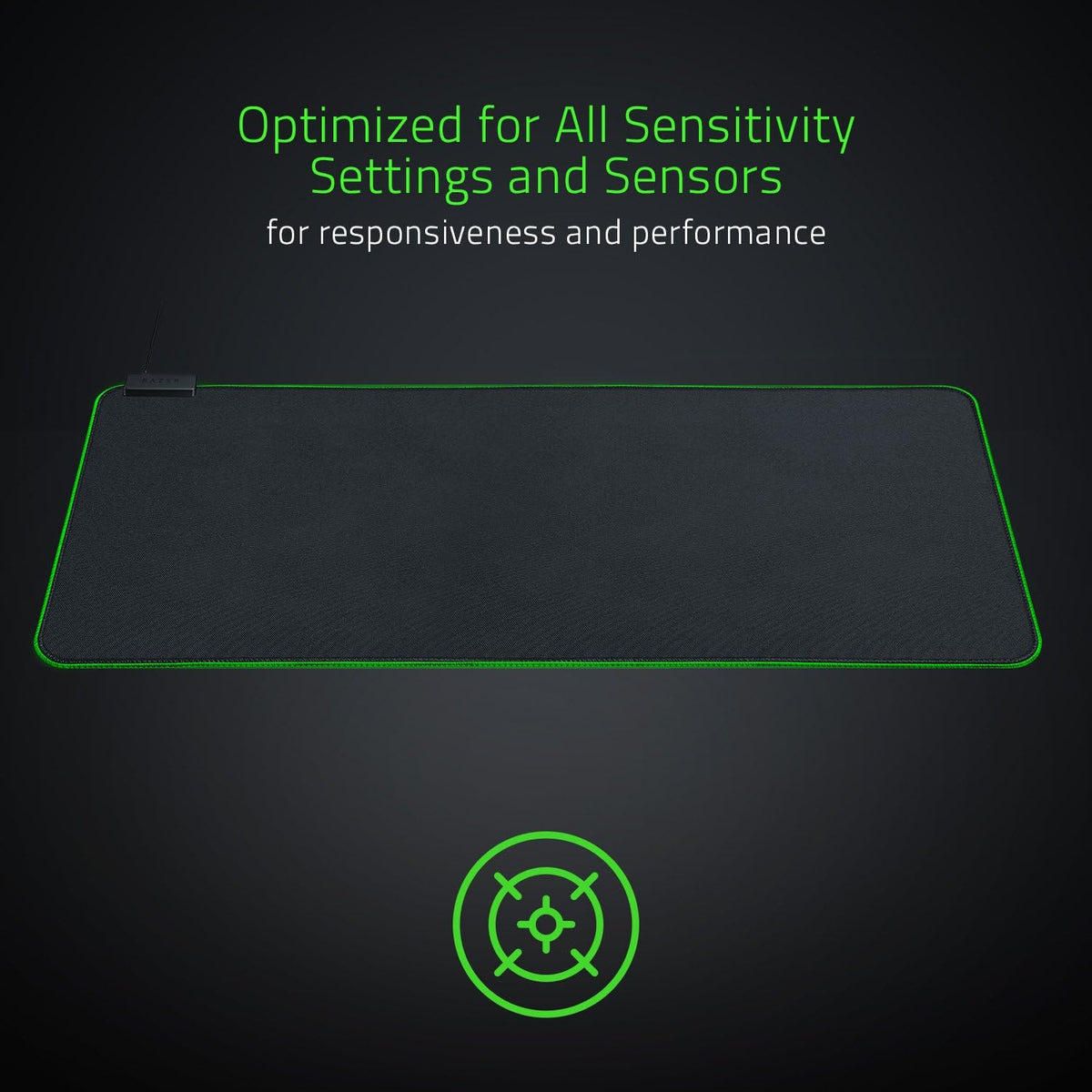Razer Goliathus Extended Chroma Gaming Mousepad, Soft Cloth Material, Black