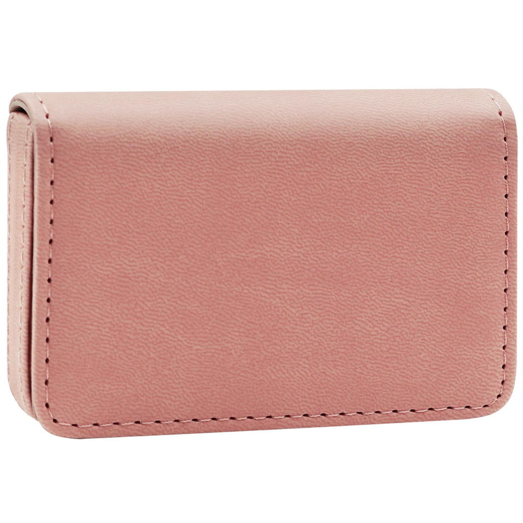 RFID Blocking Wallet - Minimalist Leather Business Credit Card Holder with Magnetic - Red