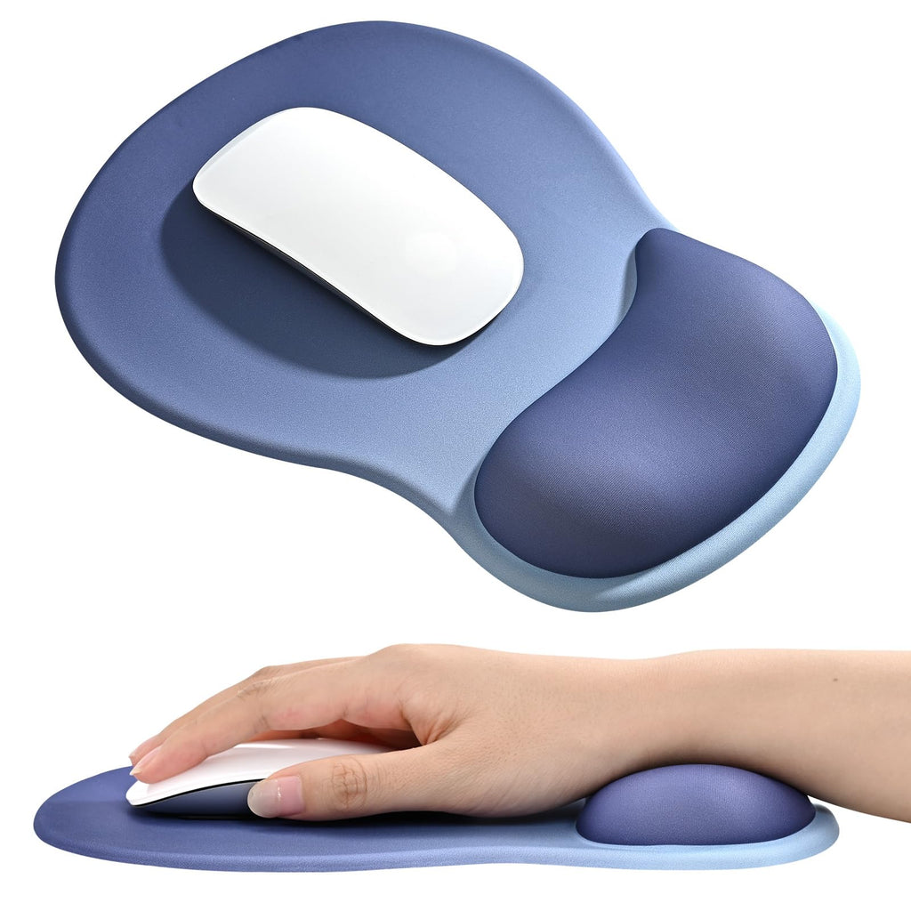 EooCoo Mouse Pad with Gel Wrist Rest, Ergonomic Mousepad Wrist Alignment
