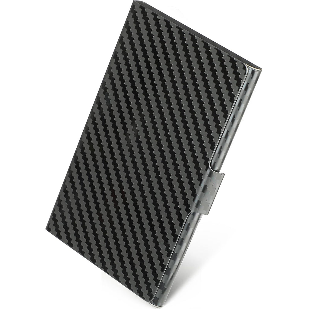 MaxGear Stainless Steel Business Card Holder, Slim Card Case, Black