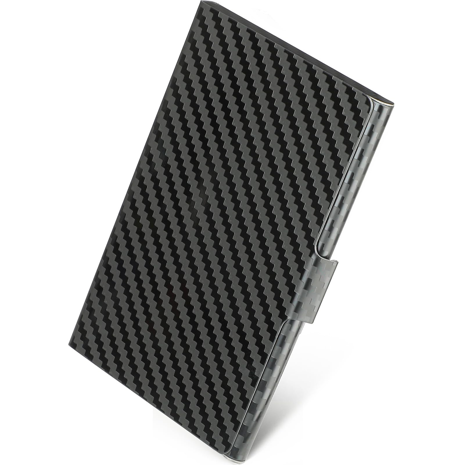 MaxGear Stainless Steel Business Card Holder, Slim Card Case, Black