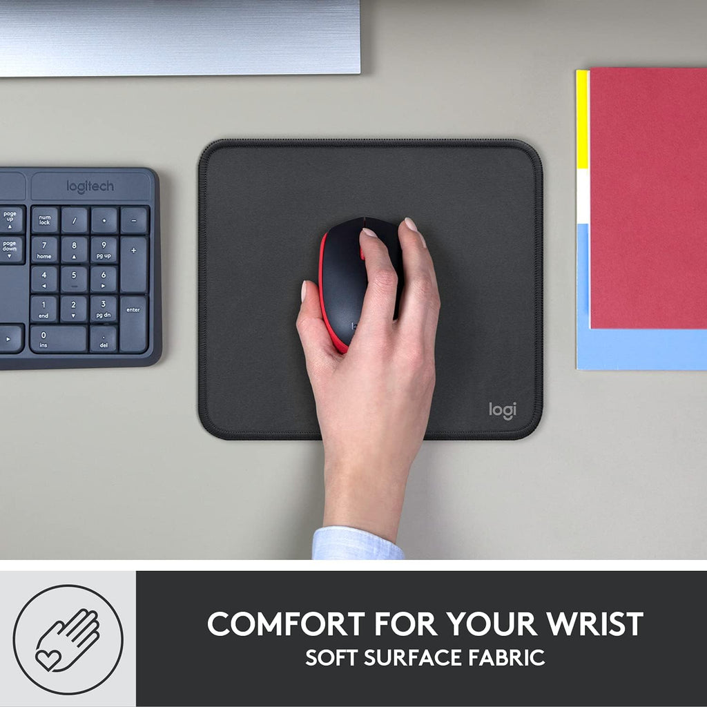 Logitech Studio Series Small Mouse Pad, Anti-Slip 9x8 Inches, Graphite