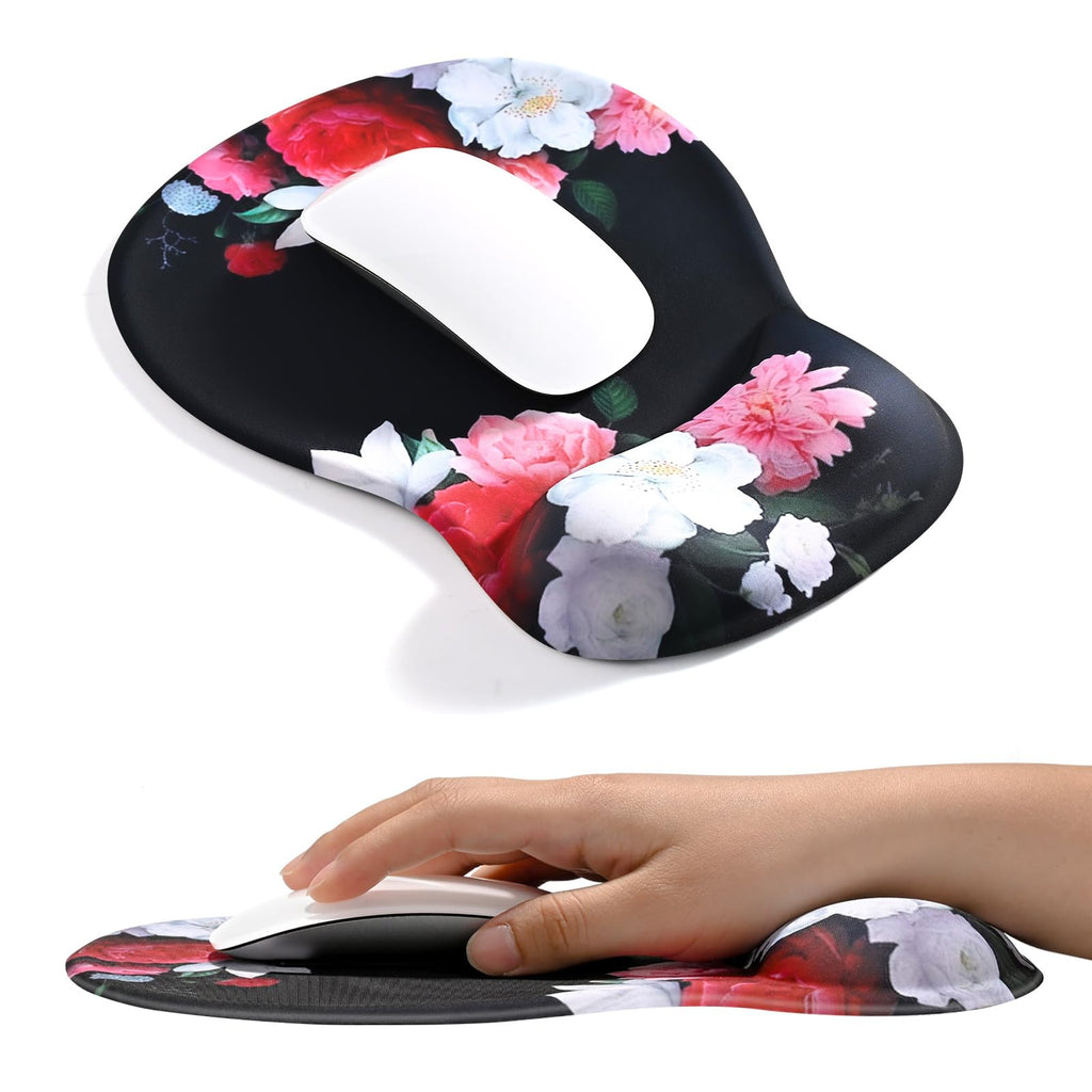 EooCoo Mouse Pad with Gel Wrist Rest, Ergonomic Mousepad Wrist Alignment