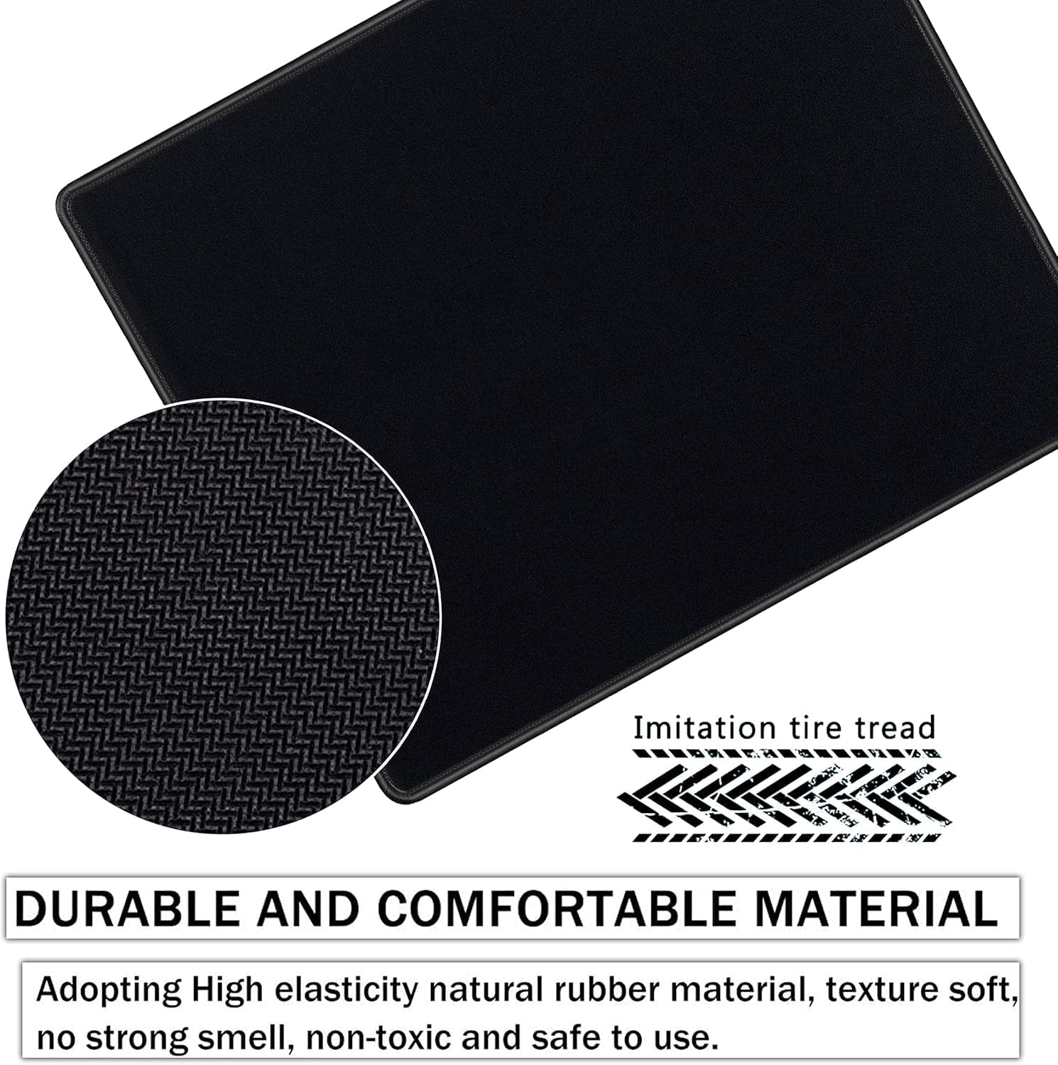 SaiTech IT 5 Pack 220x180x2mm Speed Type Gaming Mousepad, Black