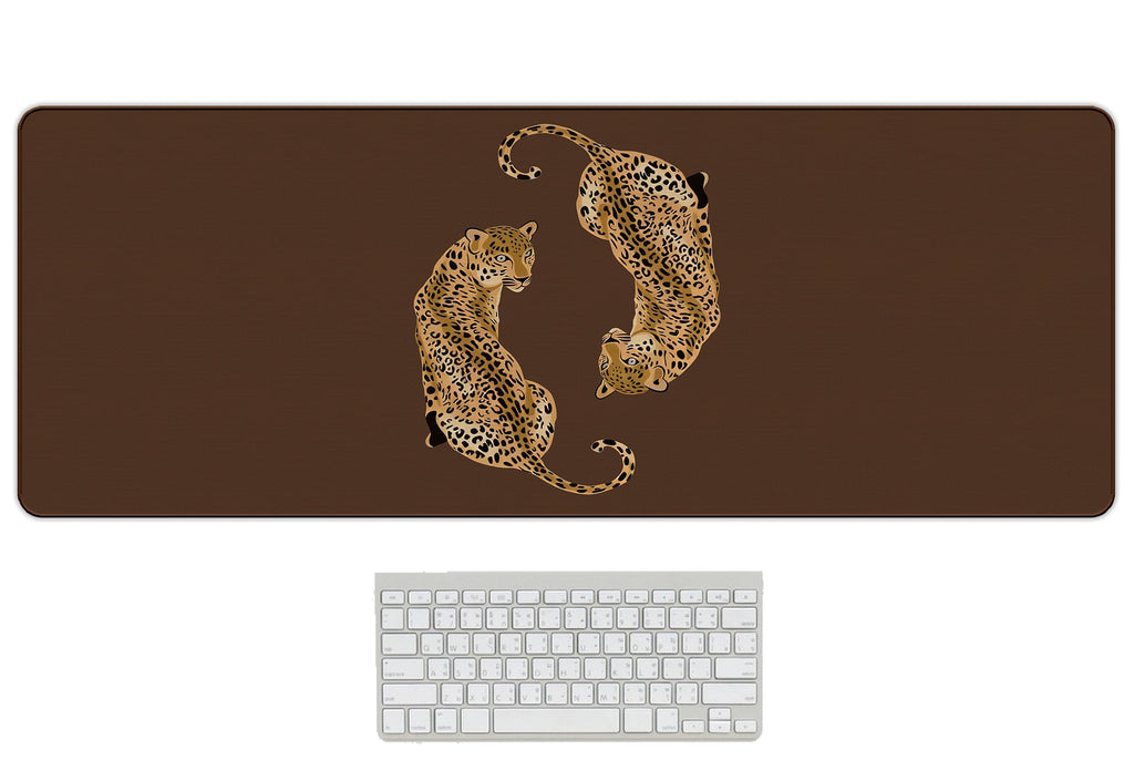 UTELKA Blue Desk Mat, Flroal Desk Matt for Desktop Mouse Pad 31.5x11.8