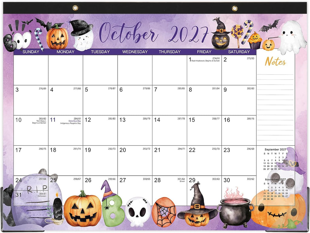 2027 Desk Calendar, 12 Months Large Calendar from Jan 2027 to Dec 2027