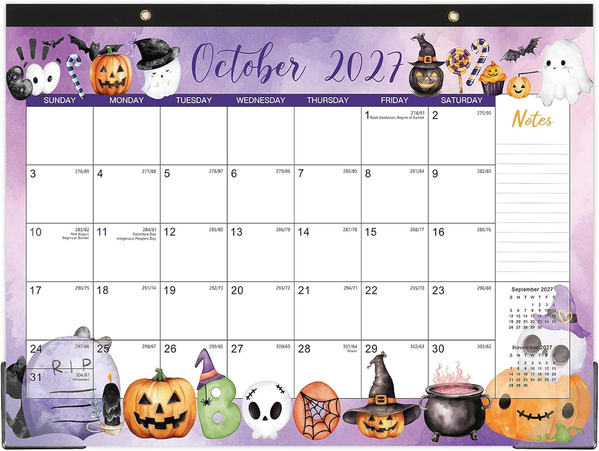 2027 Desk Calendar, 12 Months Large Calendar from Jan 2027 to Dec 2027