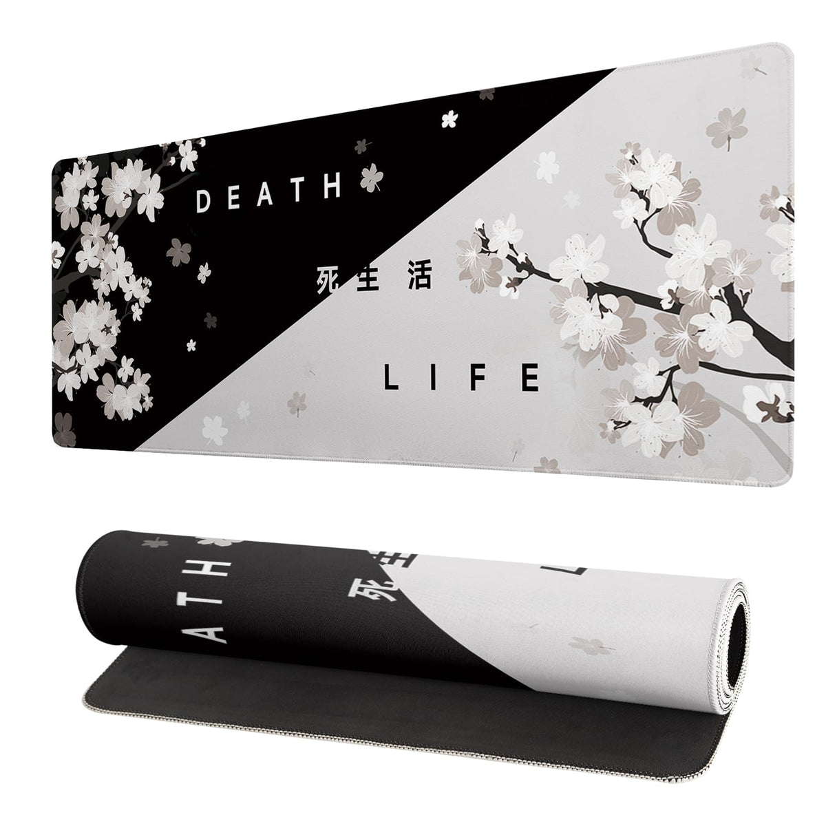 Japanese Mouse Pad, Large Japanese Desk Mat, XL Anime Gaming Keyboard Mat, Non-Slip Rubber Base, Big Extended Desk Protector for Home Office, 31.5”x11.8”