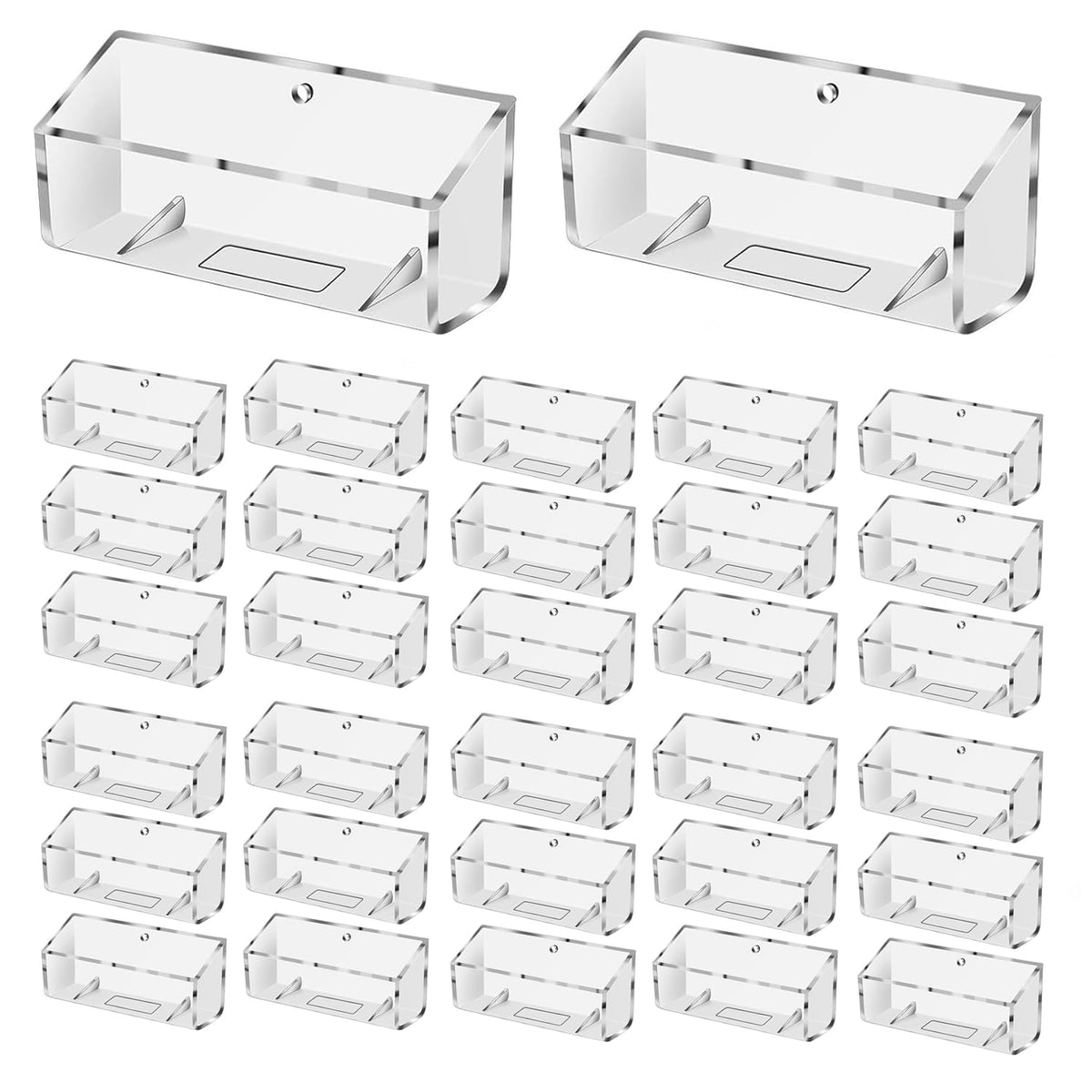 Eersida 8 Pcs Acrylic Business Card Holder for Wall Mount or Place on Desk