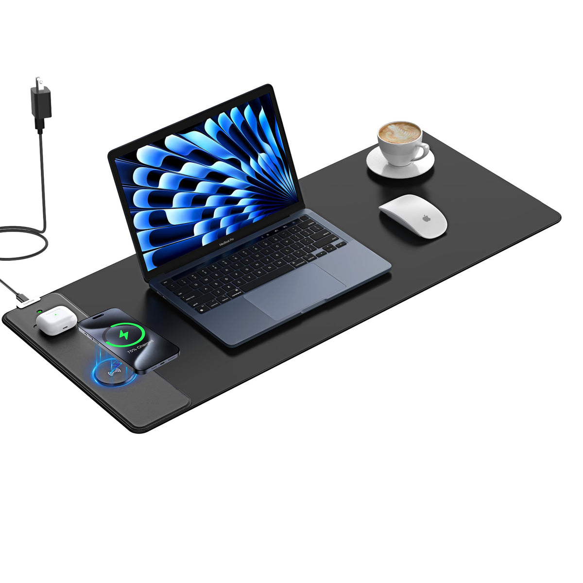 TopMade Wireless Charging Mouse Pad, 31.5"x15.75" XXL Large Desk Pad