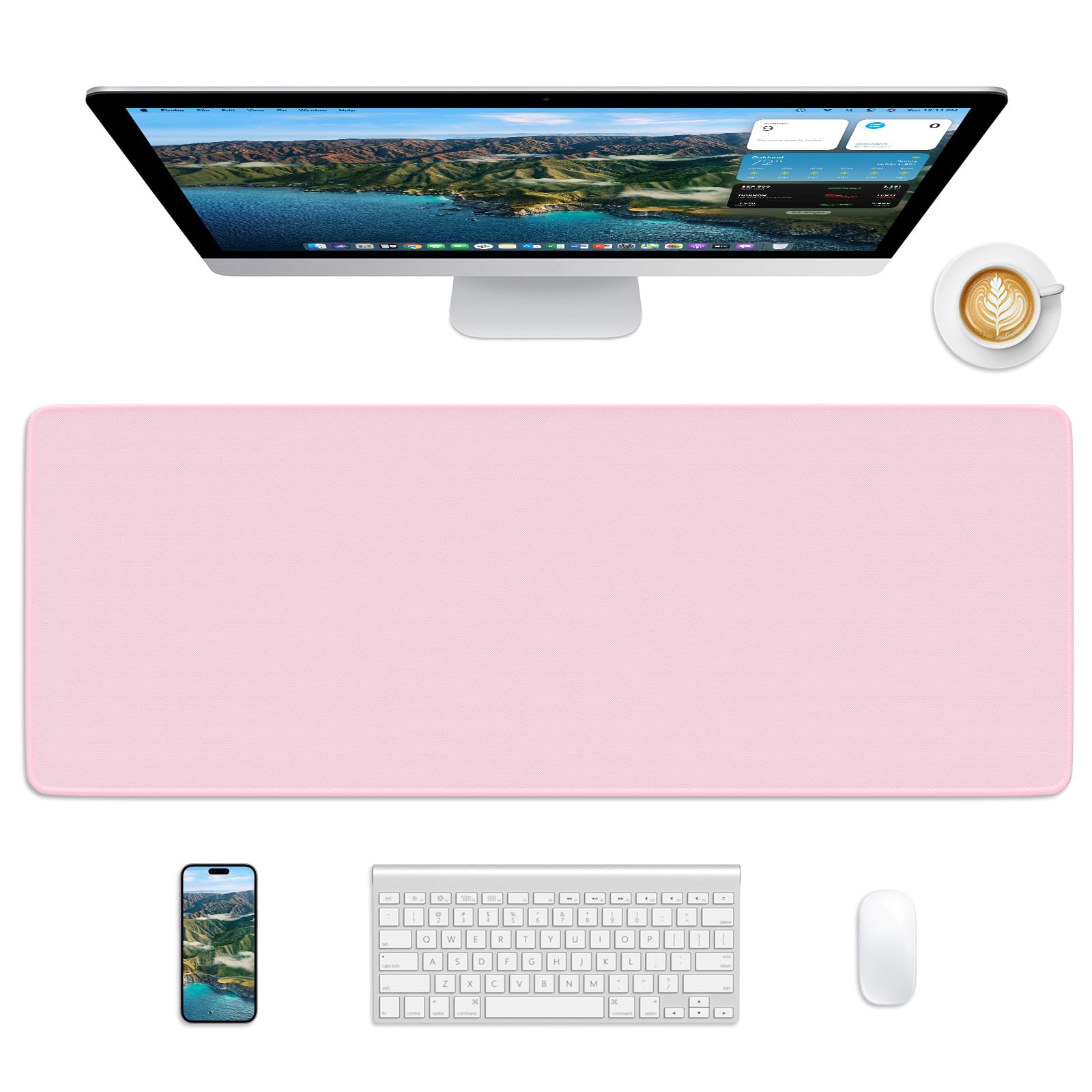 Mouse Pad 31.5x11.8in Large Desk Mat Non-Slip for Office