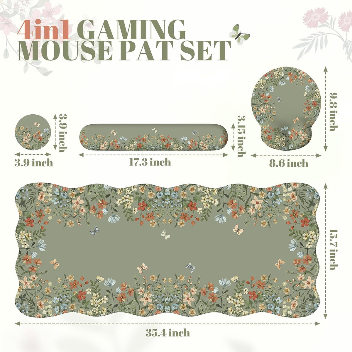 iCasso Keyboard Pad for Workspace, Green 35.4"x15.7" Desk Protector