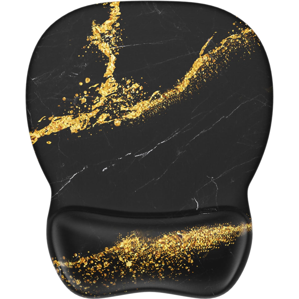 MROCO Ergonomic Mouse Pad with Gel Wrist Rest, 9.4 x 8.1 in, Black