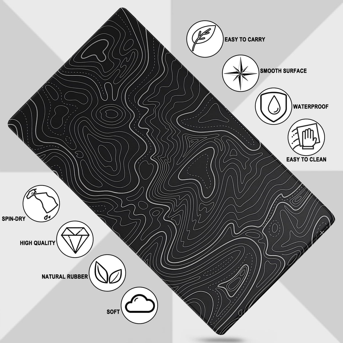 Large Gaming Mouse Pad, Waterproof Extra Large Mousepad with Stitched Edges