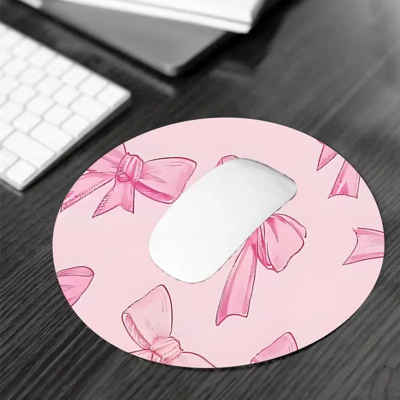 Pink Bow Pattern Desk Mat, Rectangle Gaming Mouse Pad, Non-slip Rubber Pad, Decorative Desk Mat, Cute Desk Accessories for Home Office, Girly Office Supplies, Fun Desk Supplies, Aesthetic Desk Accessories, Desktop Accessory