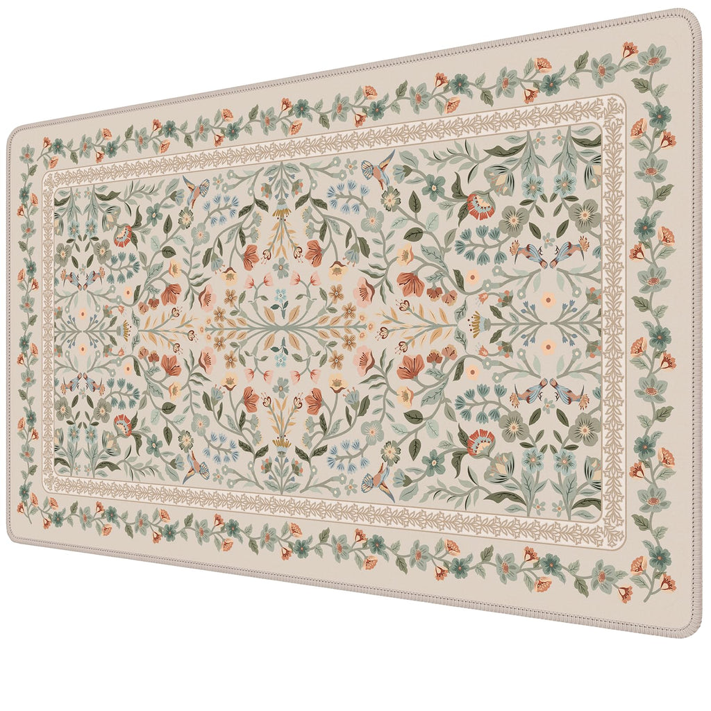 iCasso Desk Mat,Mouse Pad for Office Desk,35.4x15.7in,Pink Floral