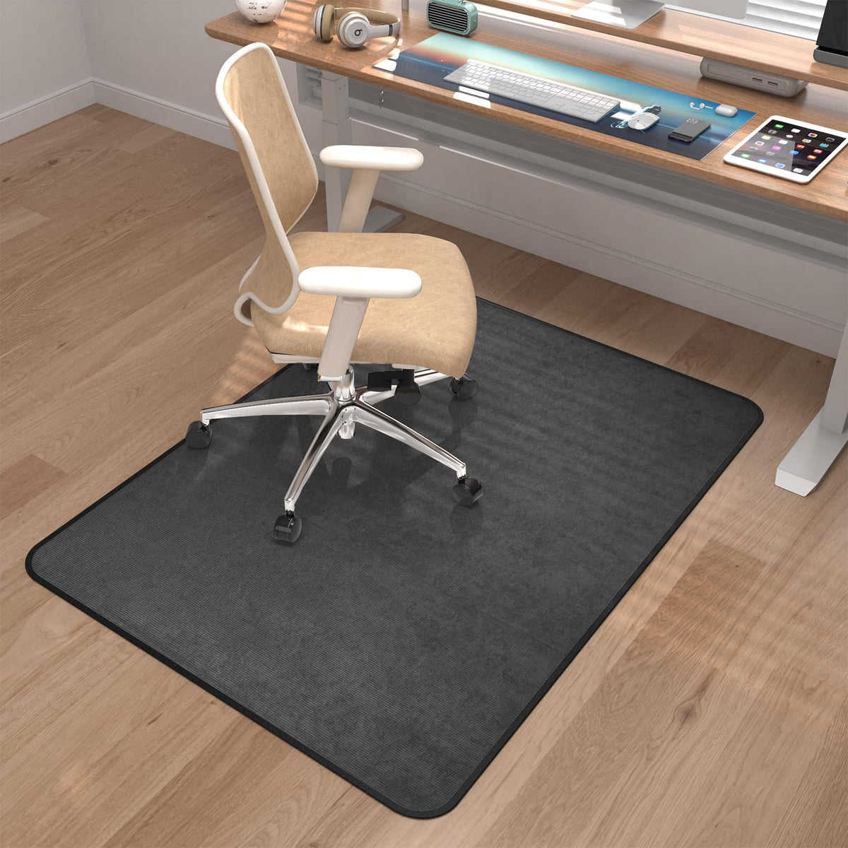 Placoot Office Chair Mat for Hardwood Floor, 55"x35" Computer Chair Rug, Under Desk Mat, Large Anti-Slip Floor Protector for Home Office