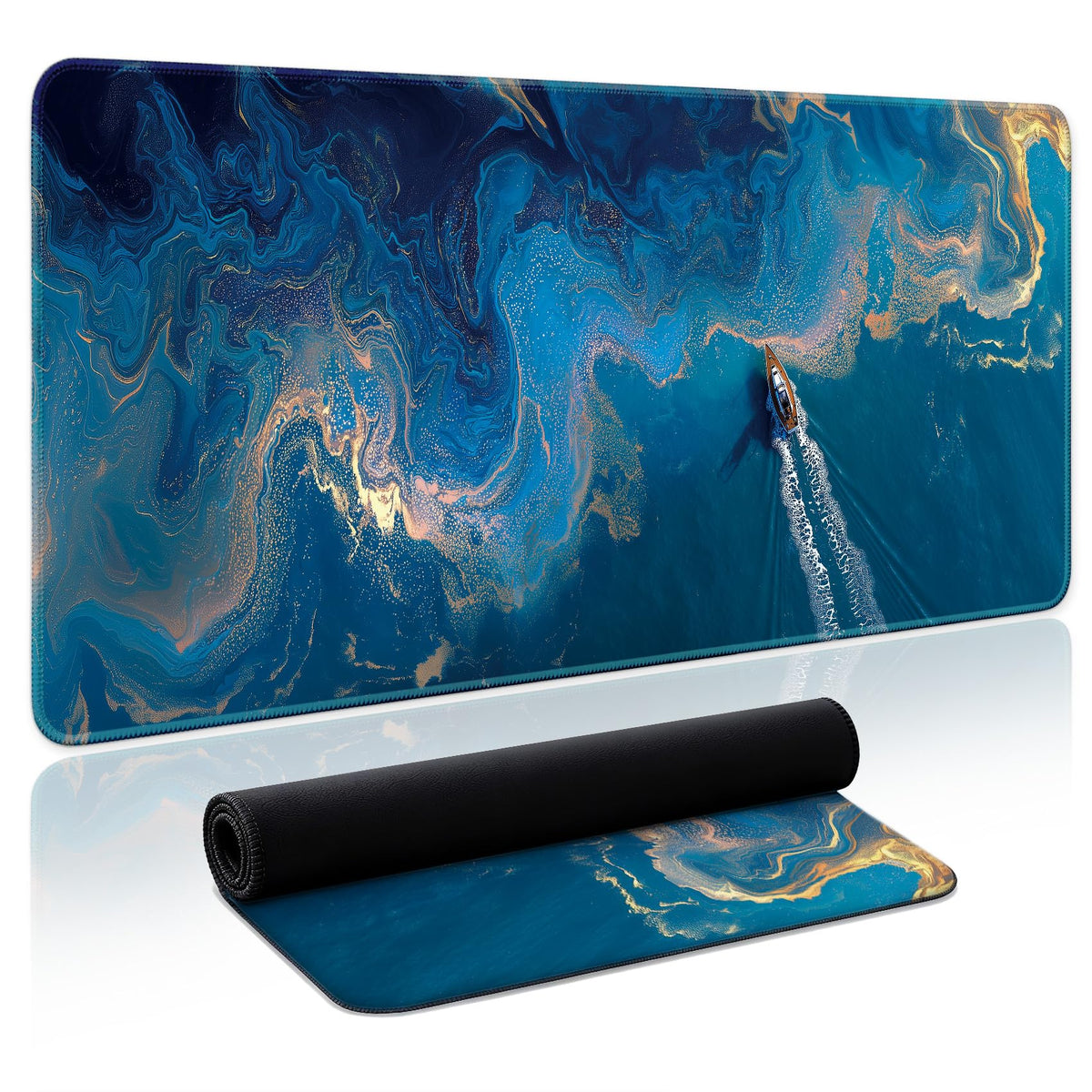 Aesthetic Desk Mat, Cute Enchanted Garden Desk Pad Protector for Work & Decor, 31.5" x 11.8", Pretty Non-Slip Extended Mouse Pad for Office or Home